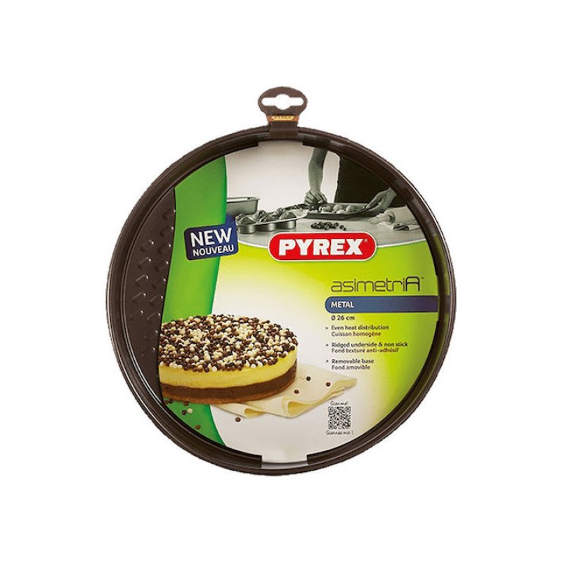 PYREX Asimetria Φόρμα Κέικ με Αντικολλητική Επίστρωση Στρογγυλή 26cm (304014) 0022692