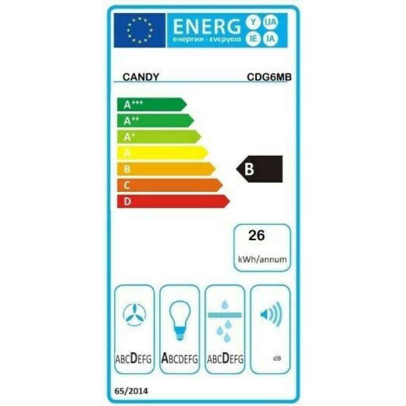 CANDY CDG6MB Απορροφητήρας Καμινάδα 60cm Μαύρος - 310m³/h 0032075 CANDY CDG6MB Απορροφητήρας Καμινάδα 60cm Μαύρος - 310m³/h 0032075