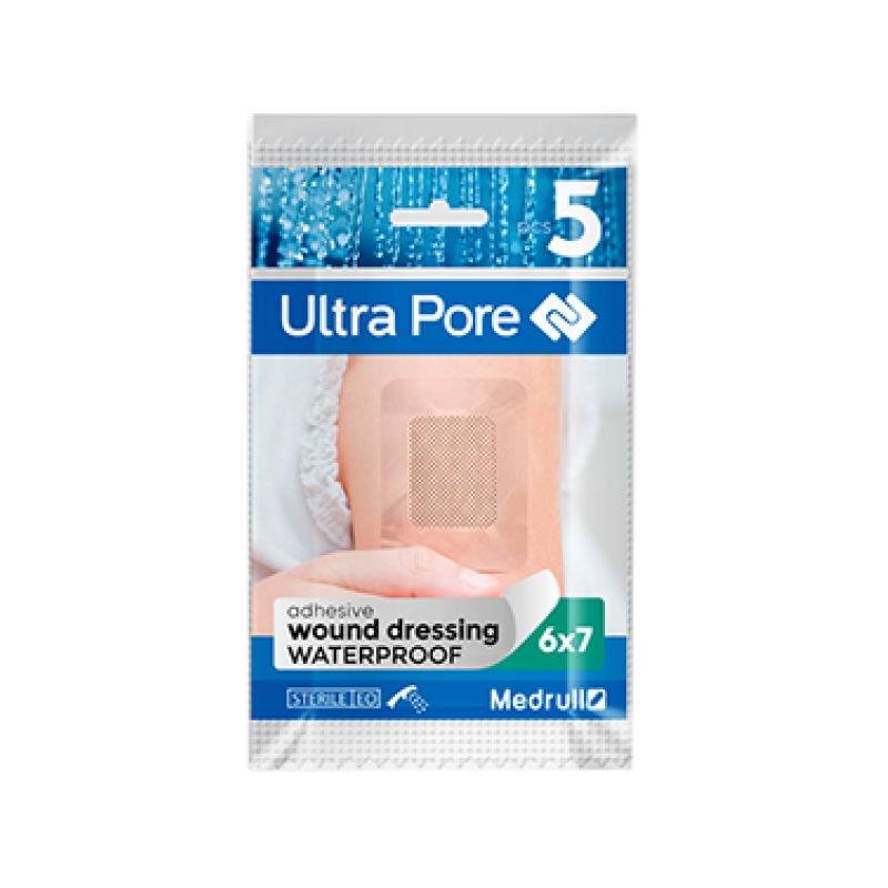 MEDRULL Ultra Pore Adhesive wound dressing Αδιάβροχο Αυτοκόλλητο Επίθεμα 6 x 7 cm ?5 (Αποστειρωμένο)  Συσκ. 5τεμ. (κουτί των 15 συσκευασιών) (202110285) 0033649