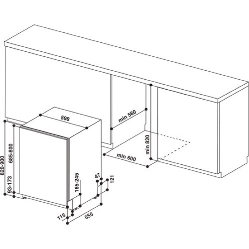 WHIRLPOOL WIC 3C33 PFE Πλήρως Εντοιχιζόμενο Πλυντήριο Πιάτων για 14 Σερβίτσια Π59.8xY82εκ. Inox 0035274 WHIRLPOOL WIC 3C33 PFE Πλήρως Εντοιχιζόμενο Πλυντήριο Πιάτων για 14 Σερβίτσια Π59.8xY82εκ. Inox 0035274
