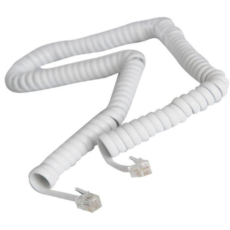 EUROLAMP 147-10064 Σπιράλ Τηλεφώνου A.T. Λευκό 2m 4P4C Rj11 0036530 EUROLAMP 147-10064 Σπιράλ Τηλεφώνου A.T. Λευκό 2m 4P4C Rj11 0036530