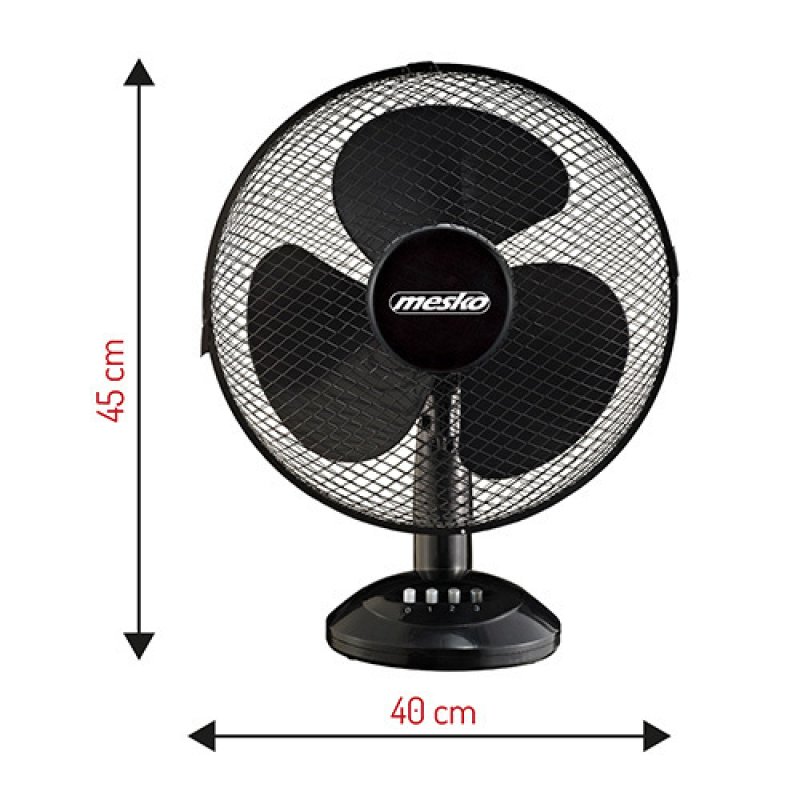 MESKO MS-7310 Επιτραπέζιος Ανεμιστήρας 45W Διαμέτρου 40cm Black 0038787 MESKO MS-7310 Επιτραπέζιος Ανεμιστήρας 45W Διαμέτρου 40cm Black 0038787