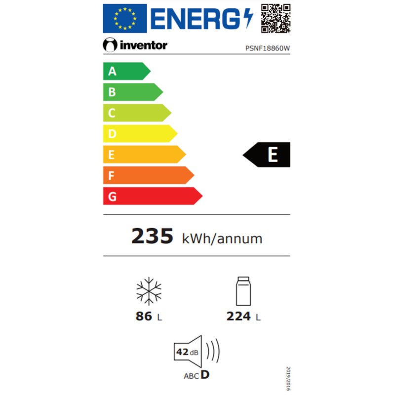 INVENTOR PSNF18860W Ψυγειοκαταψύκτης Total NoFrost Υ188xΠ59.5xΒ63εκ. Λευκός 0039084 INVENTOR PSNF18860W Ψυγειοκαταψύκτης Total NoFrost Υ188xΠ59.5xΒ63εκ. Λευκός 0039084