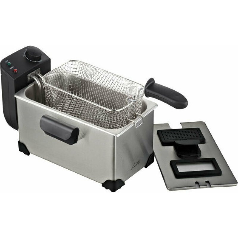 LIFE Friteza DFR-100 Φριτέζα Λαδιού με Αποσπώμενο Κάδο 3lt Ασημί 0039158