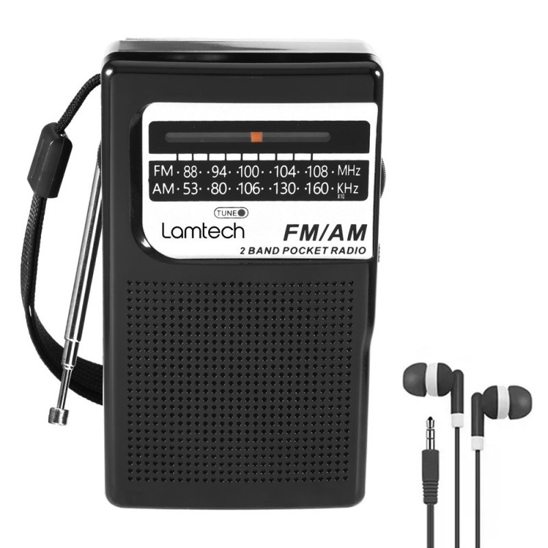 LAMTECH LAM112556 Pocket Ραδιοφωνάκι Επαναφορτιζόμενο Μαύρο 0039580 LAMTECH LAM112556 Pocket Ραδιοφωνάκι Επαναφορτιζόμενο Μαύρο 0039580