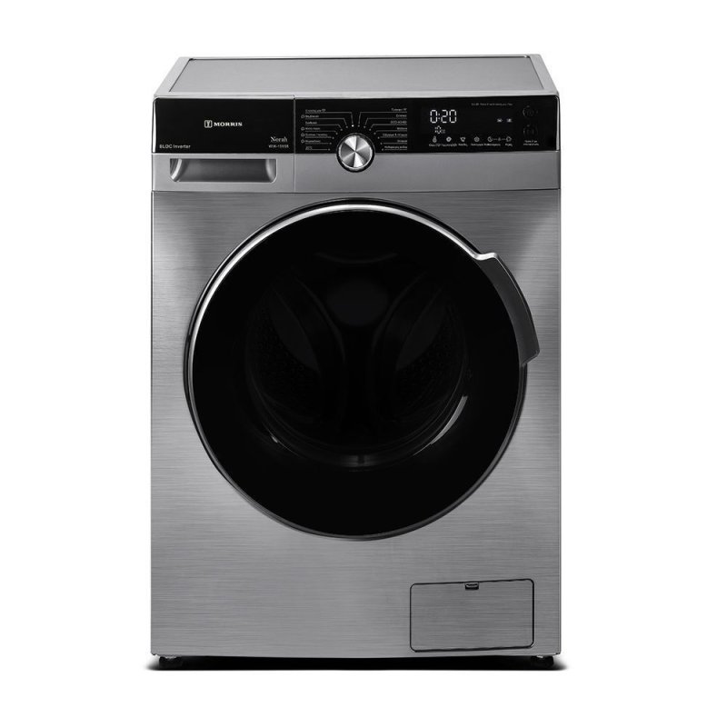 MORRIS WIX-10158 Πλυντήριο Ρούχων 10kg με Ατμό 1500 Στροφών Ασημί 0040492 MORRIS WIX-10158 Πλυντήριο Ρούχων 10kg με Ατμό 1500 Στροφών Ασημί 0040492