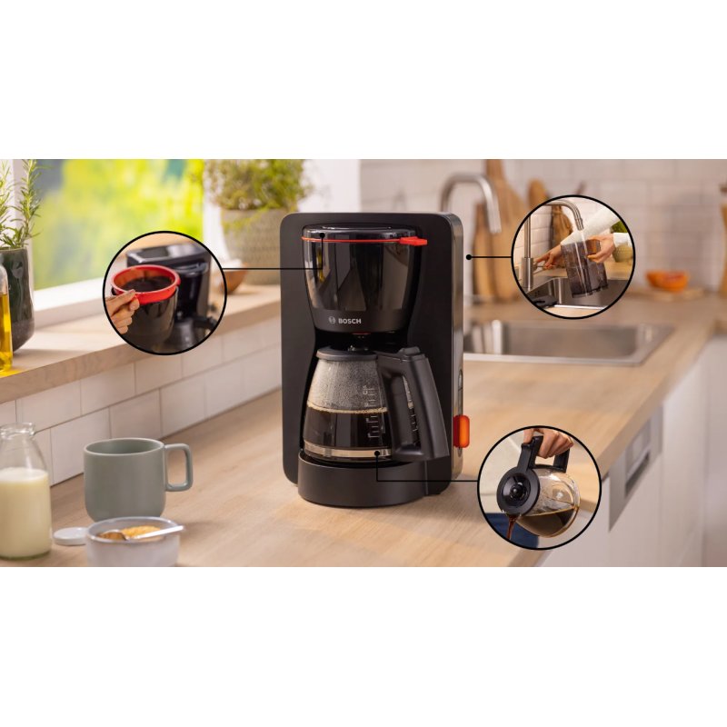 BOSCH TKA3M133 MyMoment Καφετιέρα Φίλτρου 1200W Μαύρο 0040628 BOSCH TKA3M133 MyMoment Καφετιέρα Φίλτρου 1200W Μαύρο 0040628