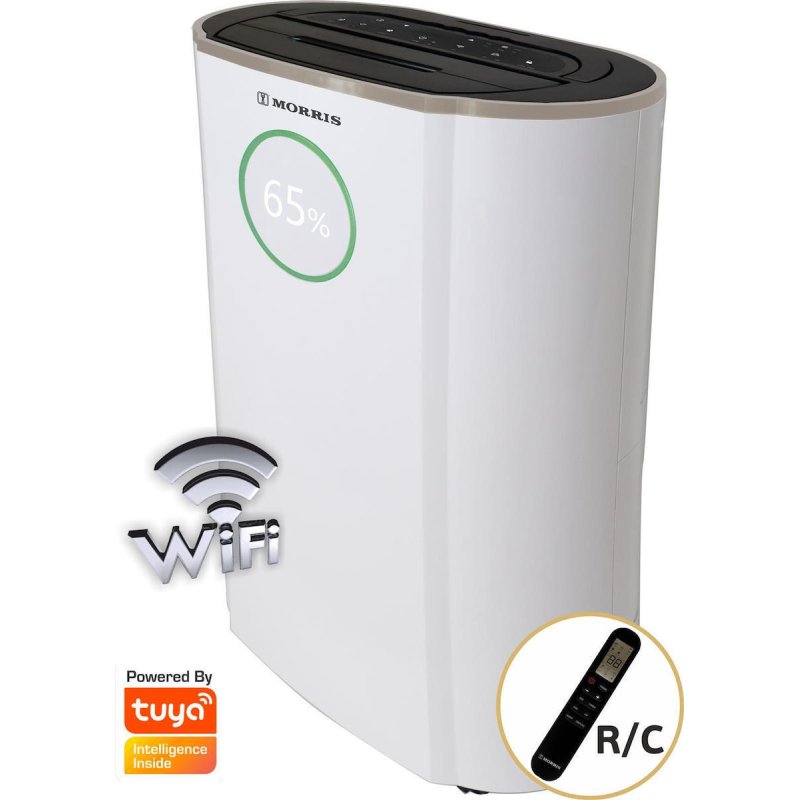 MORRIS MDP-24405HIW Αφυγραντήρας με Συμπιεστή Ιονιστή και Wi-Fi 24lt 0040649 MORRIS MDP-24405HIW Αφυγραντήρας με Συμπιεστή Ιονιστή και Wi-Fi 24lt 0040649