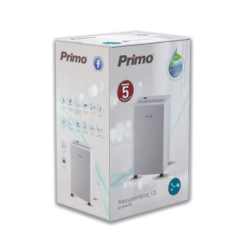 PRIMO PRDH-45019i Αφυγραντήρας με Συμπιεστή και Ιονιστή 12lt 0040810 PRIMO PRDH-45019i Αφυγραντήρας με Συμπιεστή και Ιονιστή 12lt 0040810