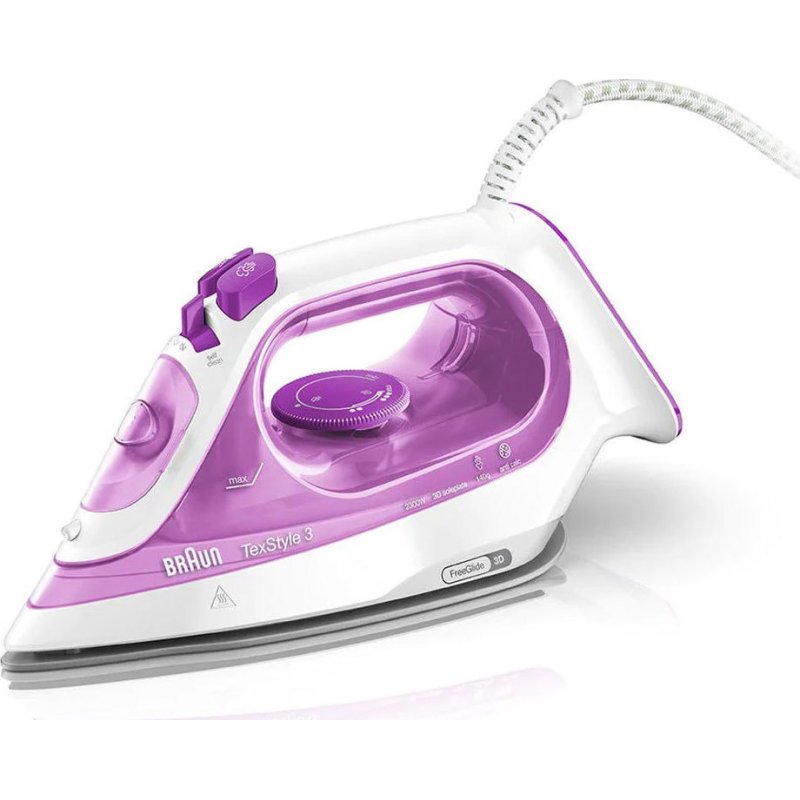 BRAUN SI 3030 PU ΤexStyle 3 Σίδερο Ατμού 2300W - 45gr/min - αποκλειστικό μοντέλο 0017673 BRAUN SI 3030 PU ΤexStyle 3 Σίδερο Ατμού 2300W - 45gr/min - αποκλειστικό μοντέλο 0017673