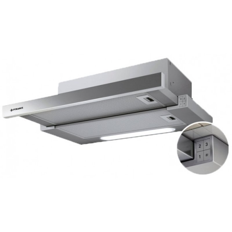 PYRAMIS 065006401 turbo slim inox απορροφητήρας 60cm - 600 m3/h 0005688 PYRAMIS 065006401 turbo slim inox απορροφητήρας 60cm - 600 m3/h 0005688