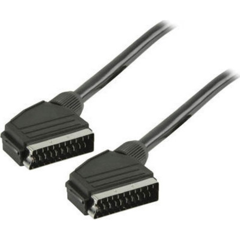 VALUELINE VLVP 31000B 5.00 Καλώδιο Scart 21p21c αρσ - Scart 21p21c αρσ 0011975 VALUELINE VLVP 31000B 5.00 Καλώδιο Scart 21p21c αρσ - Scart 21p21c αρσ 0011975
