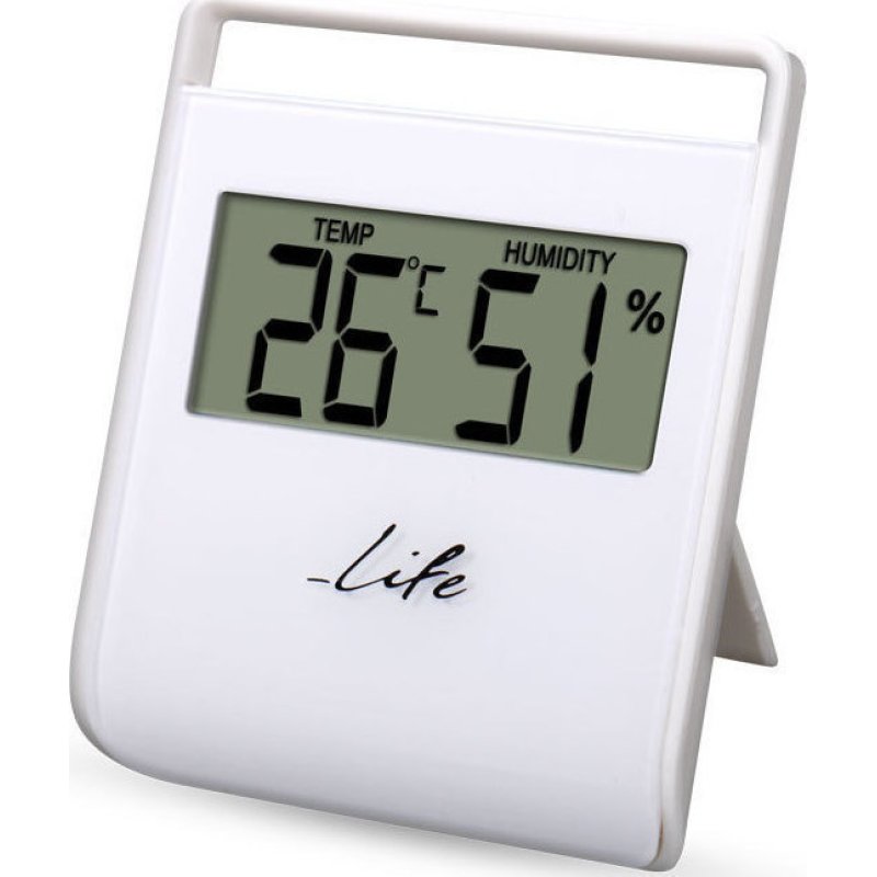 LIFE WES-102 Ψηφιακό θερμόμετρο - Υγρόμετρο Εσωτερικού Χώρου, Λευκό 0012916 LIFE WES-102 Ψηφιακό θερμόμετρο - Υγρόμετρο Εσωτερικού Χώρου, Λευκό 0012916