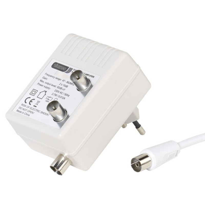 VIVANCO VZV 15-NJ (43076) Ενισχυτής Σήματος DVB-C/DVB-T Λευκός 0014524 VIVANCO VZV 15-NJ (43076) Ενισχυτής Σήματος DVB-C/DVB-T Λευκός 0014524