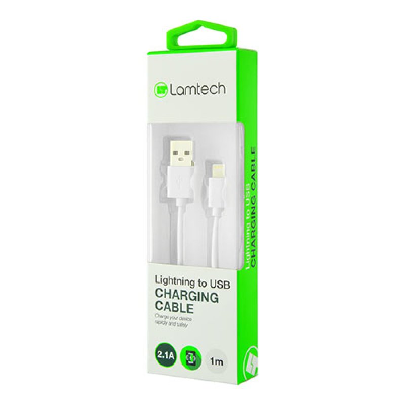 LAMTECH LAM439881 DATACABLE for iPhone 5/6/7 iPad Mini & Air 1m (non MFi) - White 0014614 LAMTECH LAM439881 DATACABLE for iPhone 5/6/7 iPad Mini & Air 1m (non MFi) - White 0014614