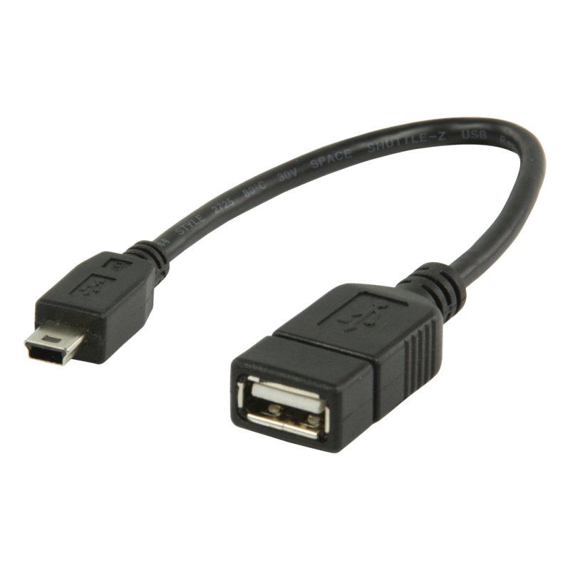 VALUELINE VLMP 60315 B0.20 Καλώδιο OTG USB 2.0 θηλ - USB mini 5-pin 0015084 VALUELINE VLMP 60315 B0.20 Καλώδιο OTG USB 2.0 θηλ - USB mini 5-pin 0015084