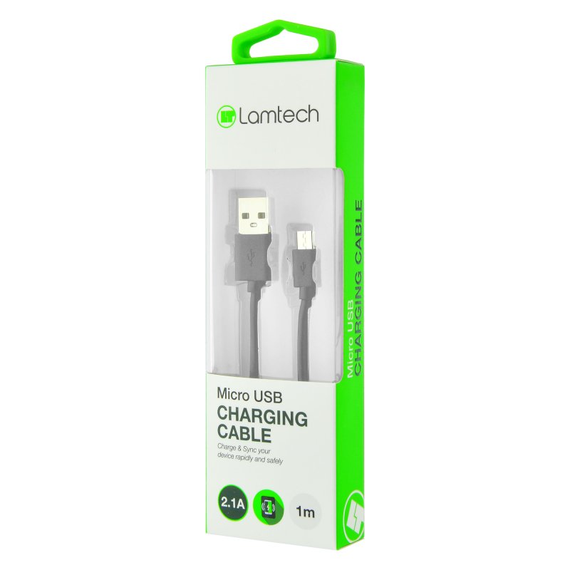 LAMTECH LAM439874 DATACABLE MICRO USB 1m BLACK 0015235 LAMTECH LAM439874 DATACABLE MICRO USB 1m BLACK 0015235