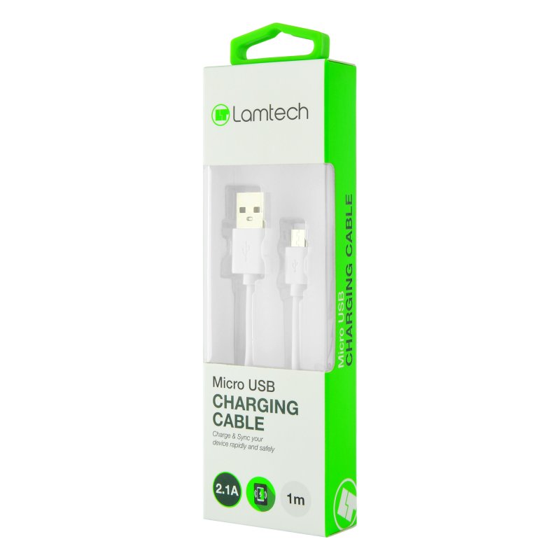 LAMTECH LAM440986 DATACABLE MICRO USB 1m για Android, Smartphones & Tables White 0014612 LAMTECH LAM440986 DATACABLE MICRO USB 1m για Android, Smartphones & Tables White 0014612