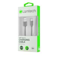 LAMTECH LAM446834 Datacable Type C 2m Black 0016649