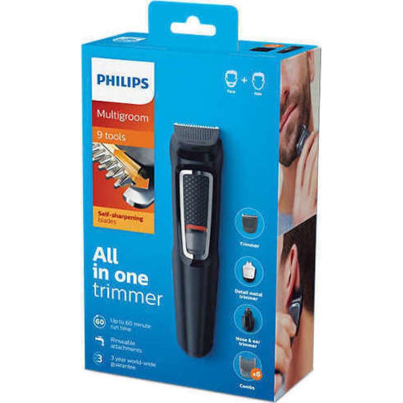 PHILIPS MG3740/15 Series 3000 Κουρευτική Μηχανή 9 in 1 Πρόσωπο και Μαλλιά 0017379 PHILIPS MG3740/15 Series 3000 Κουρευτική Μηχανή 9 in 1 Πρόσωπο και Μαλλιά 0017379