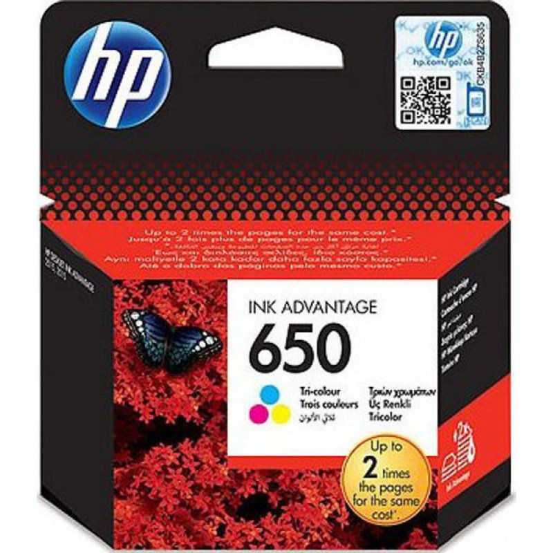 HP CZ102AE No 650 Colour Μελάνι 0005646 HP CZ102AE No 650 Colour Μελάνι 0005646