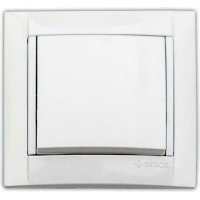 EUROLAMP 152-12001 A/R Διακόπτης Αλε-Ρετούρ  Απλός Λευκός 0026018